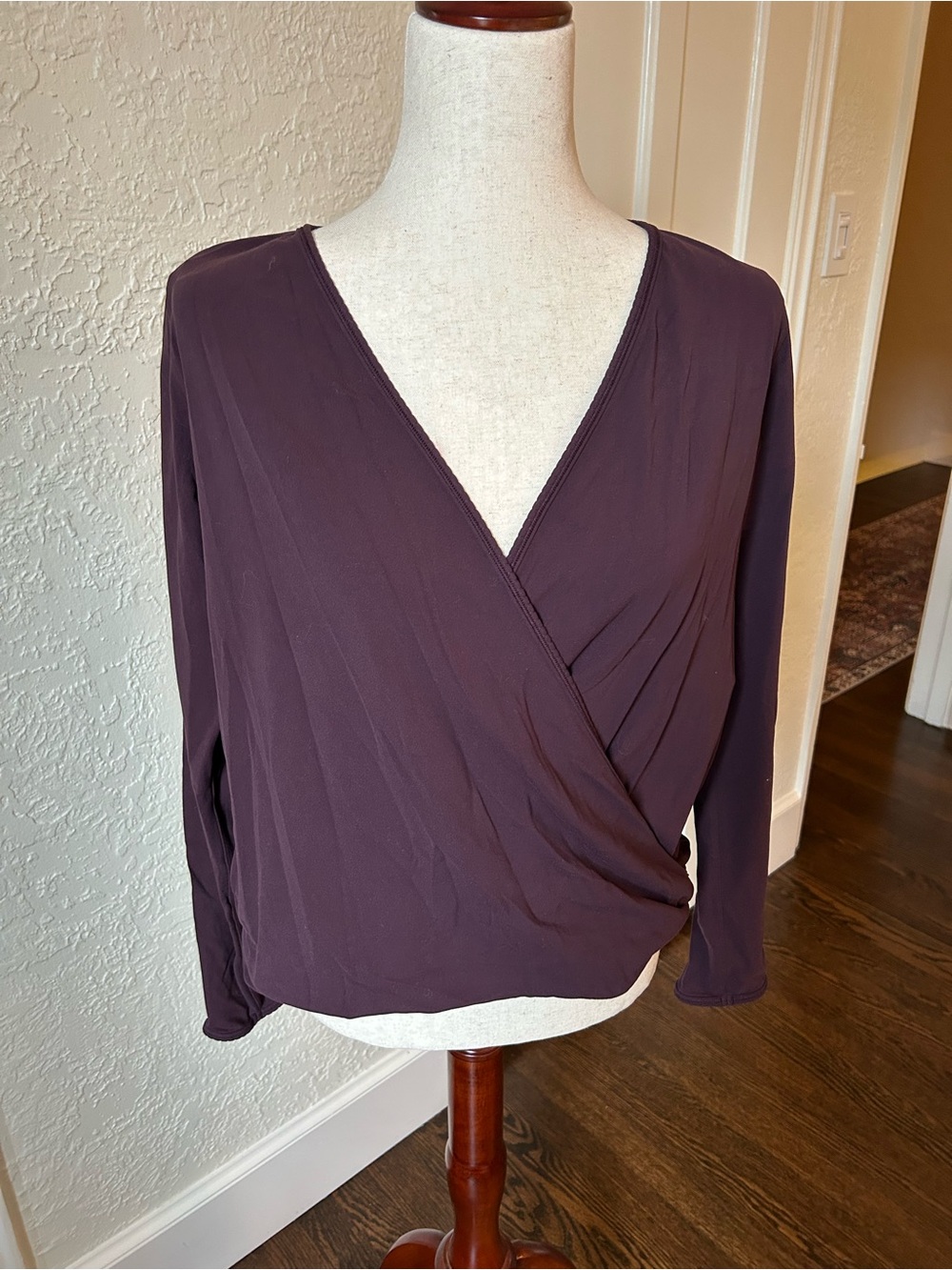 Lululemon Wrap-Front Blouse in Plum